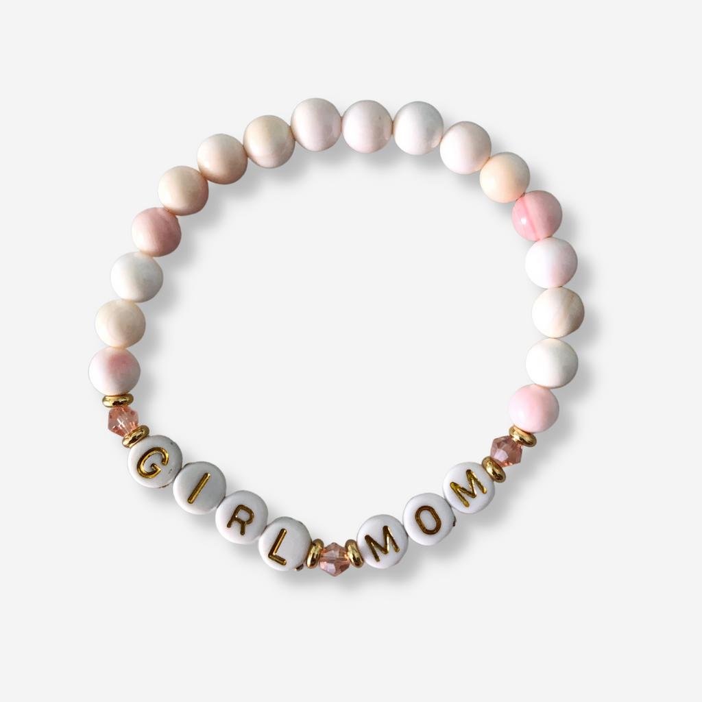 MAMA Bracelet {Gold Letters + Gold Ball Beading} – Alexandra Gioia