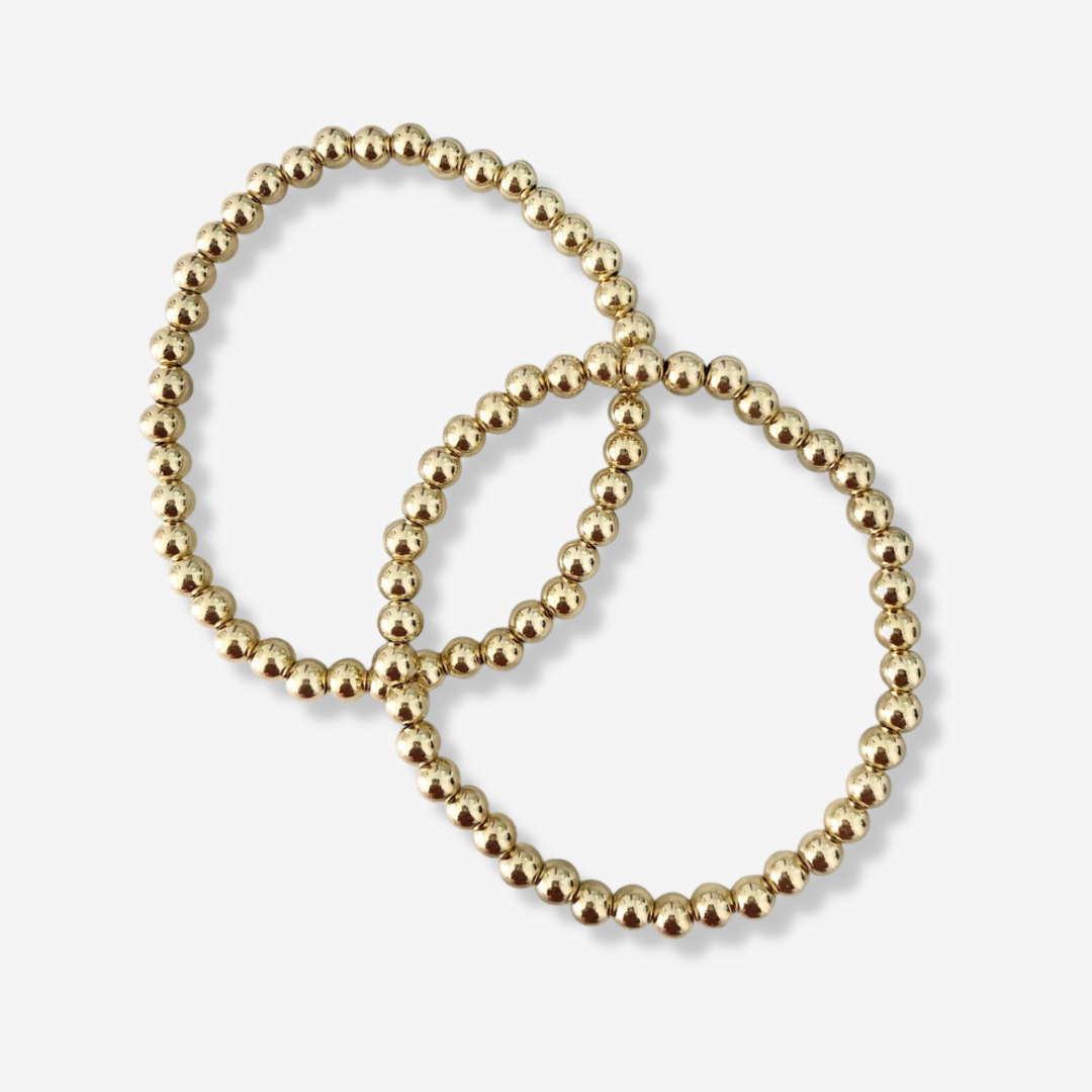 Brass Beaded Bracelet 3pc - A New Day™ Gold : Target